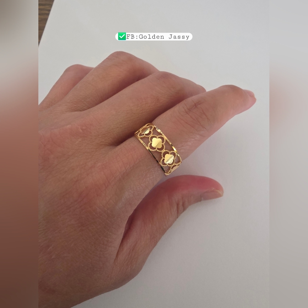 18K Real Gold Ring 6.5